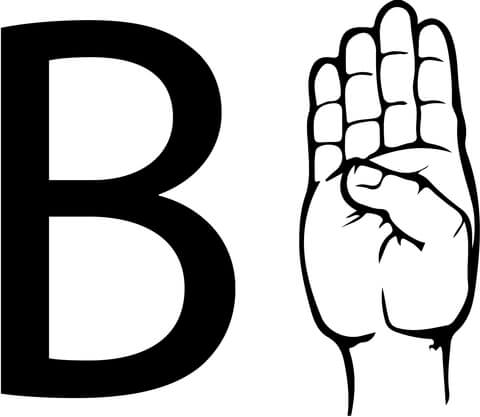 ASL sign for B