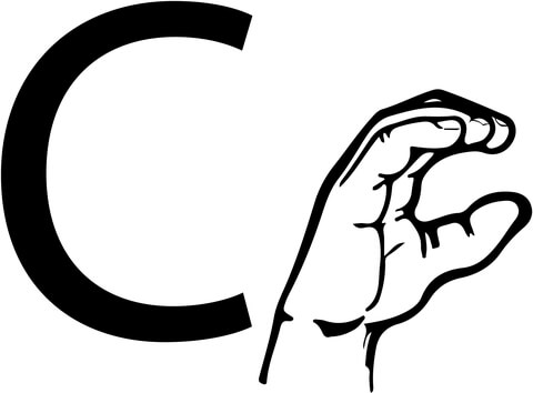 ASL sign for C